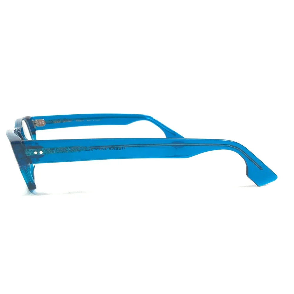 Jean Lafont Eyeglasses Frames TISERE 439 Shiny Blue Rectangle Full Rim 52-16-148